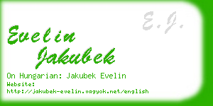 evelin jakubek business card